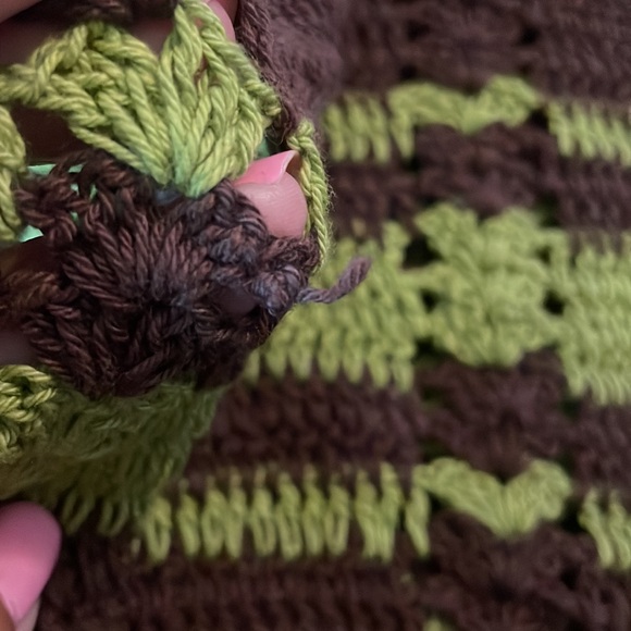 NWOT FREE PEOPLE Large Beach Cover up DONNI Sweater Set Crochet Skirt Crop Top - Picture 13 of 14